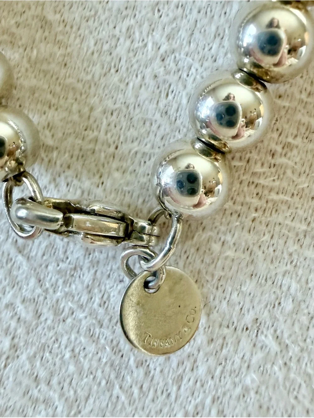 Tiffany & Co. Polished Sterling Silver Graduated Bead Necklace